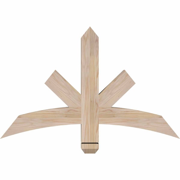 Ekena Millwork Alberta Smooth Timber Gable Bracket, Douglas Fir, 36"W x 23"H x 3 1/2"D x 3 1/2"F, 15/12 Pitch GBW036X23X0404ALB00SDF - main